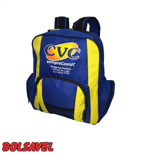 mochila customizada com logomarca empresarial